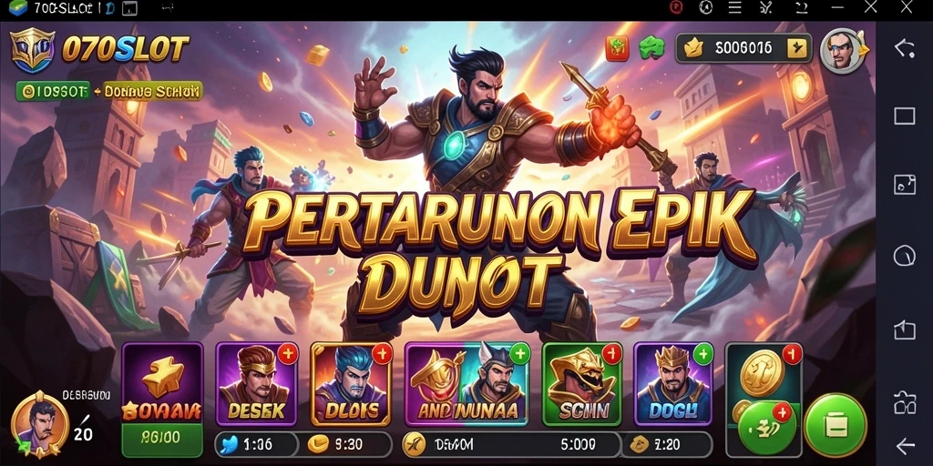 Tangkapan layar utama 070SLOT menunjukkan aksi pertarungan yang mendebarkan.