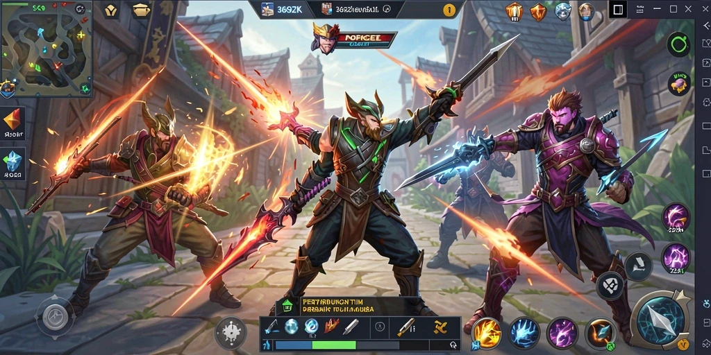 Screenshot menampilkan pertarungan tim dalam 369ZK yang intens.