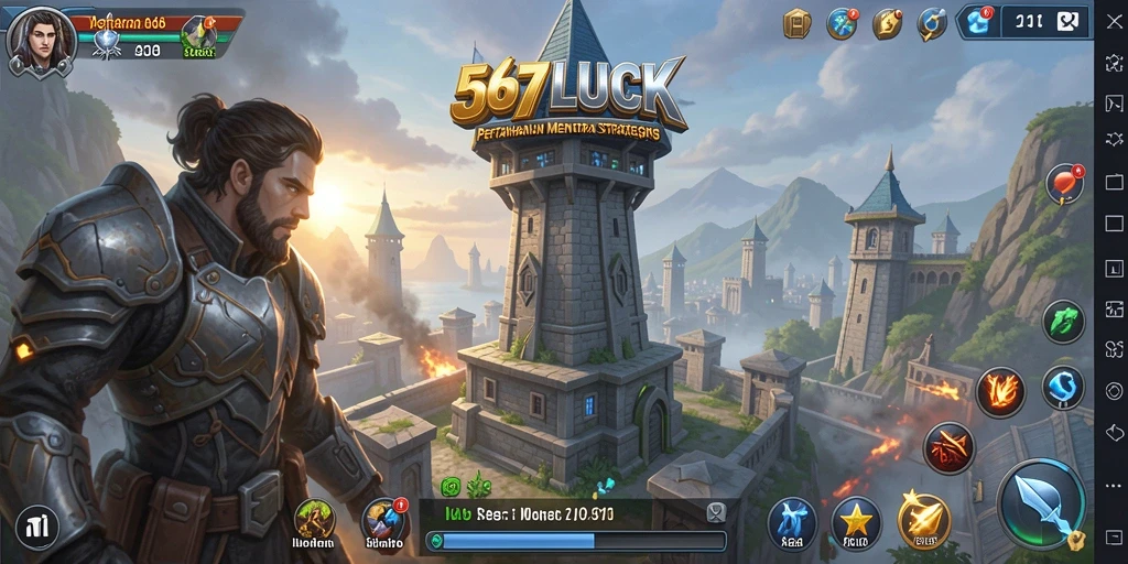Tangkapan layar <strong>567LUCK</strong> menampilkan aksi pertahanan menara yang mendebarkan.