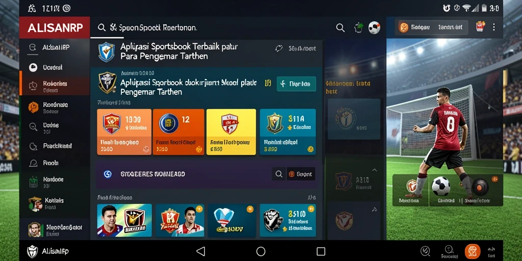 Tampilan gameplay ALISANRP yang menarik saat memasang taruhan olahraga.