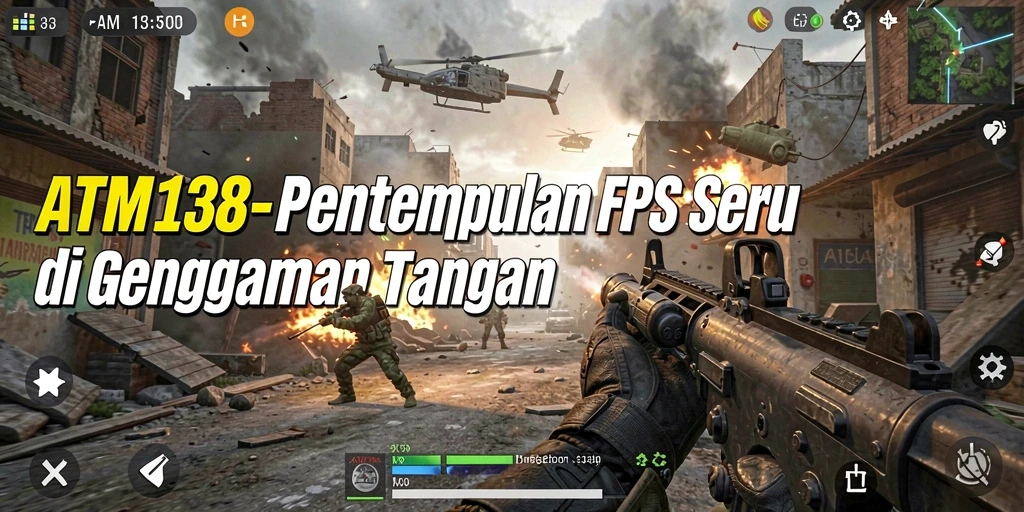 Tampilan aksi seru dalam gameplay FPS di ATM138.