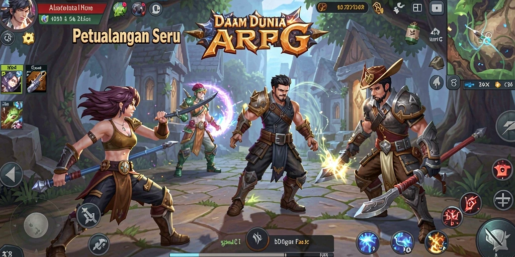 Tampilan gameplay yang menegangkan dari F08 dengan aksi seru di dunia ARPG.