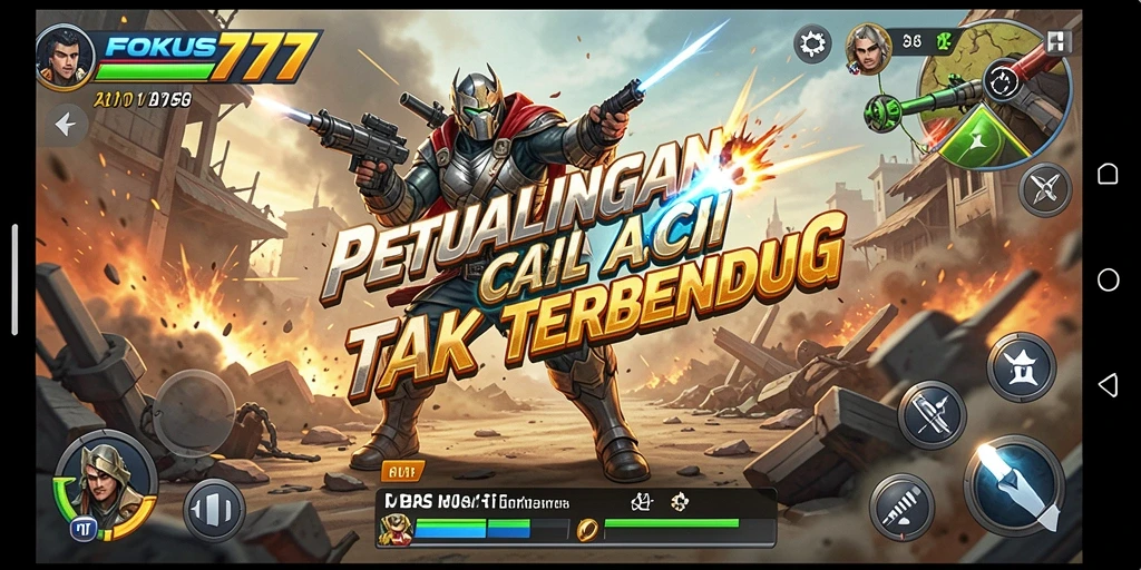 Screenshot FOKUS777 menampilkan pertarungan aksi yang intens dan mendebarkan.