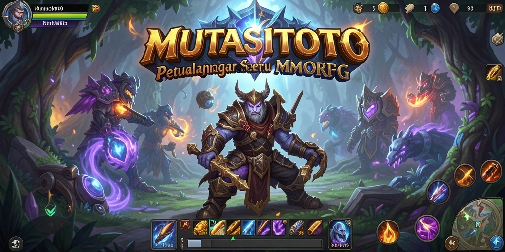 Screenshot utama MUTASITOTO menampilkan aksi seru dalam gameplay MMORPG.