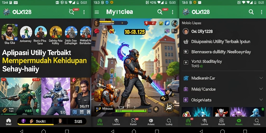 Tampilan utama OLX128 yang menampilkan berbagai fitur Utility yang bermanfaat.