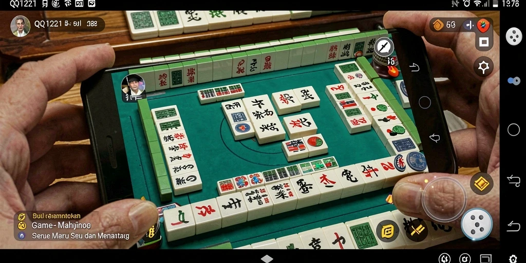 Tampilan gameplay menakjubkan dari game Mahjong QQ1221.