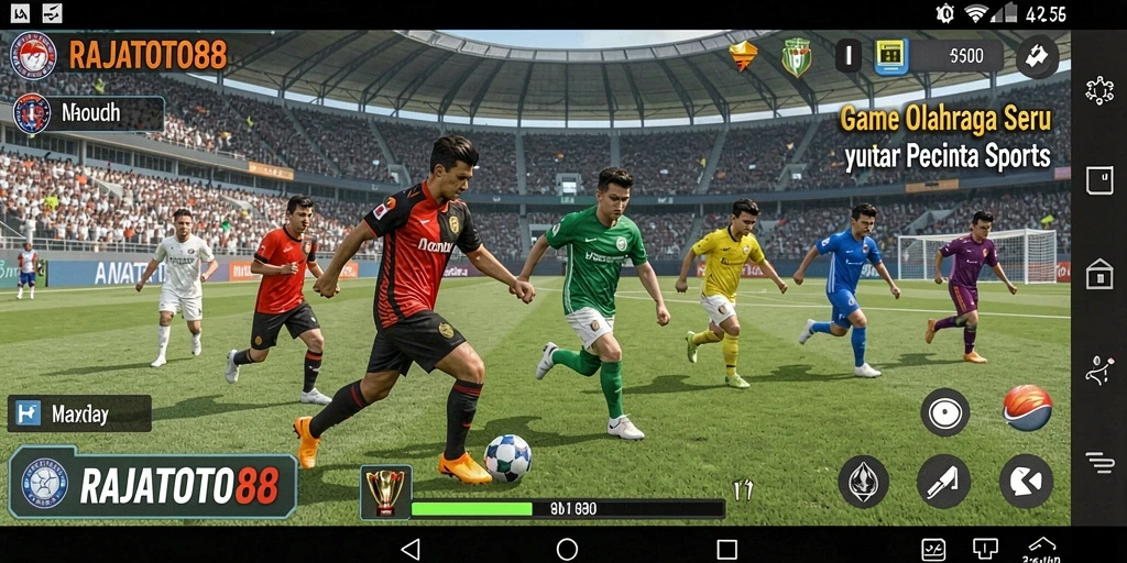 Tampilan gameplay menarik dari RAJATOTO88 saat pertandingan olahraga.