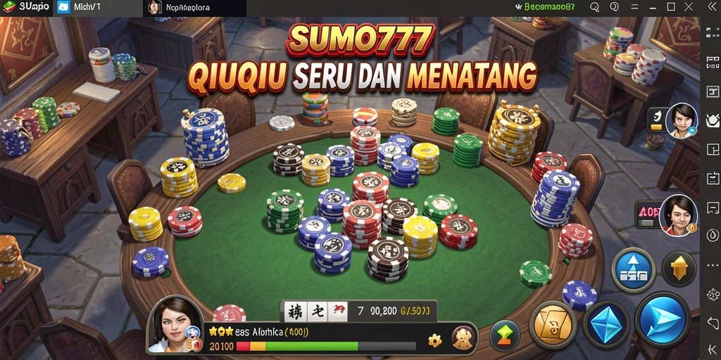 Tampilan menarik dari gameplay QiuQiu SUMO777 yang seru.