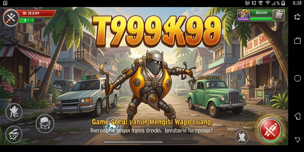 Tampilan gameplay T9999 yang seru dan penuh warna.