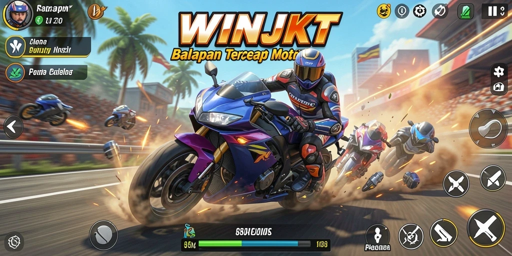 Gameplay seru balapan motor di WINJKT